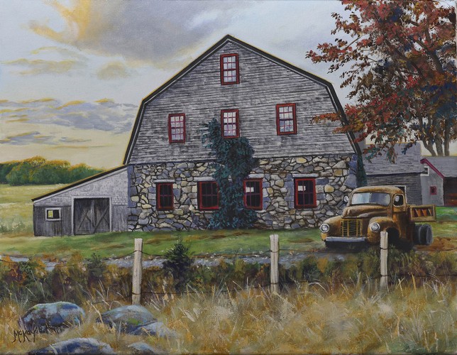 Old Stone Barn 16x20 $1900 at Hunter Wolff Gallery